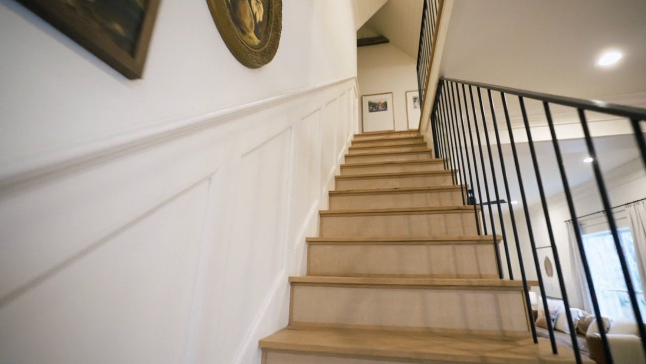 The staircase is a beloved feature in the home for being the setting of performances put on by the Marrs children over the years.