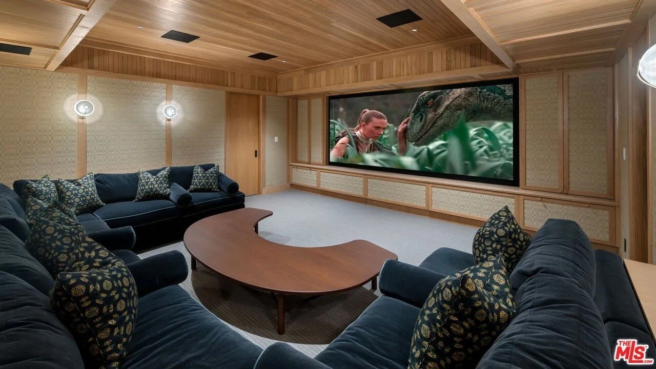 Photo of theater room in home for sale in Pacific Palisades