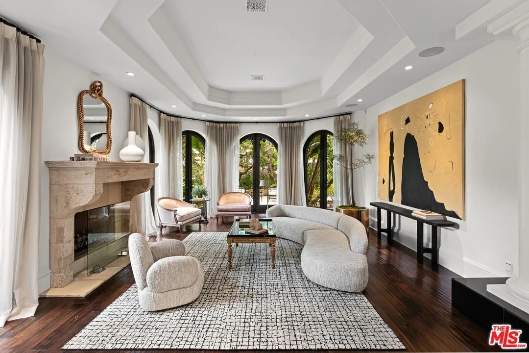Kris Jenner's multi-coffered ceilings.