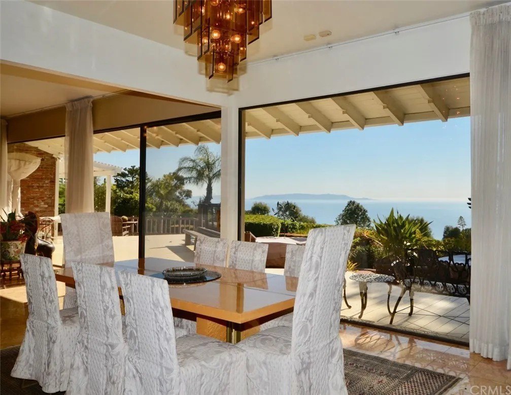 Beyond Meat CEO Ethan Brown Homes Dining area in Beyond Meat CEO Ethan Brown Home in Rolling Hills, CA