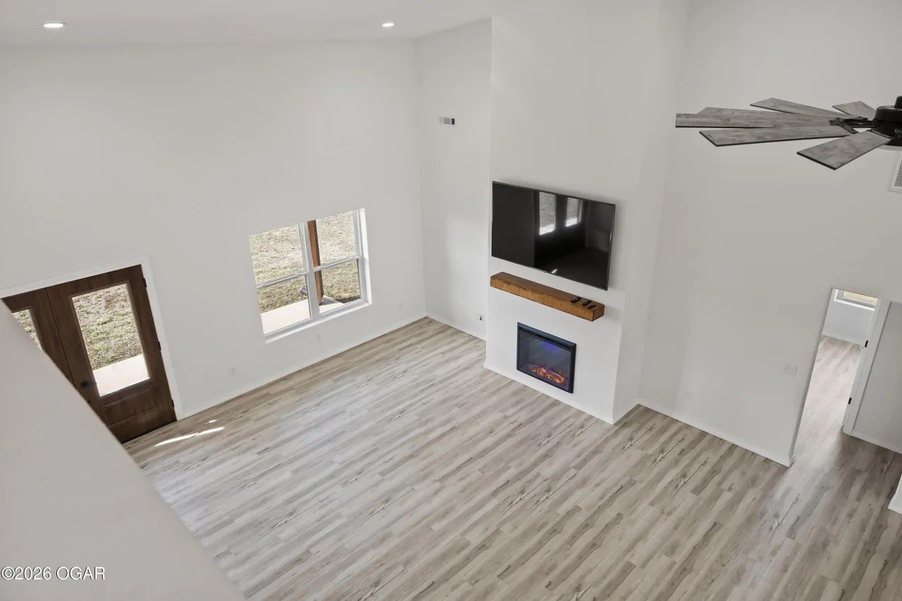 Living room of barndominium