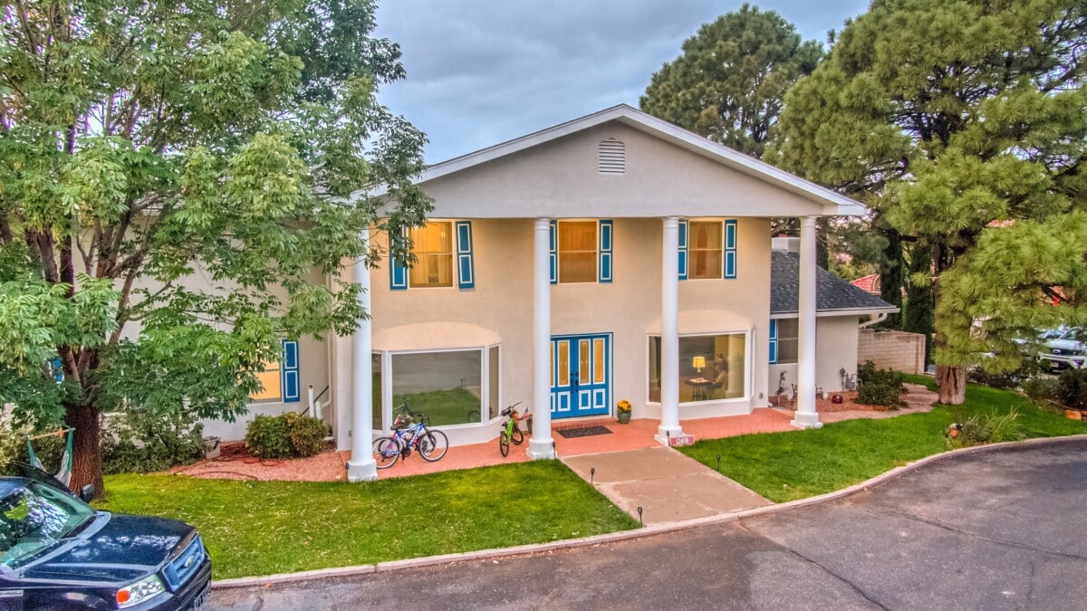 home in albuquerque new mexico with blue accents