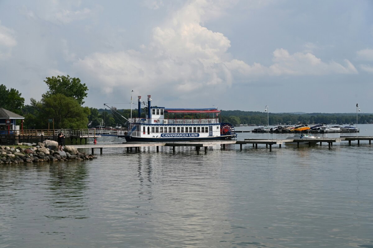 canandaigua lake with the canadaigua lady boat