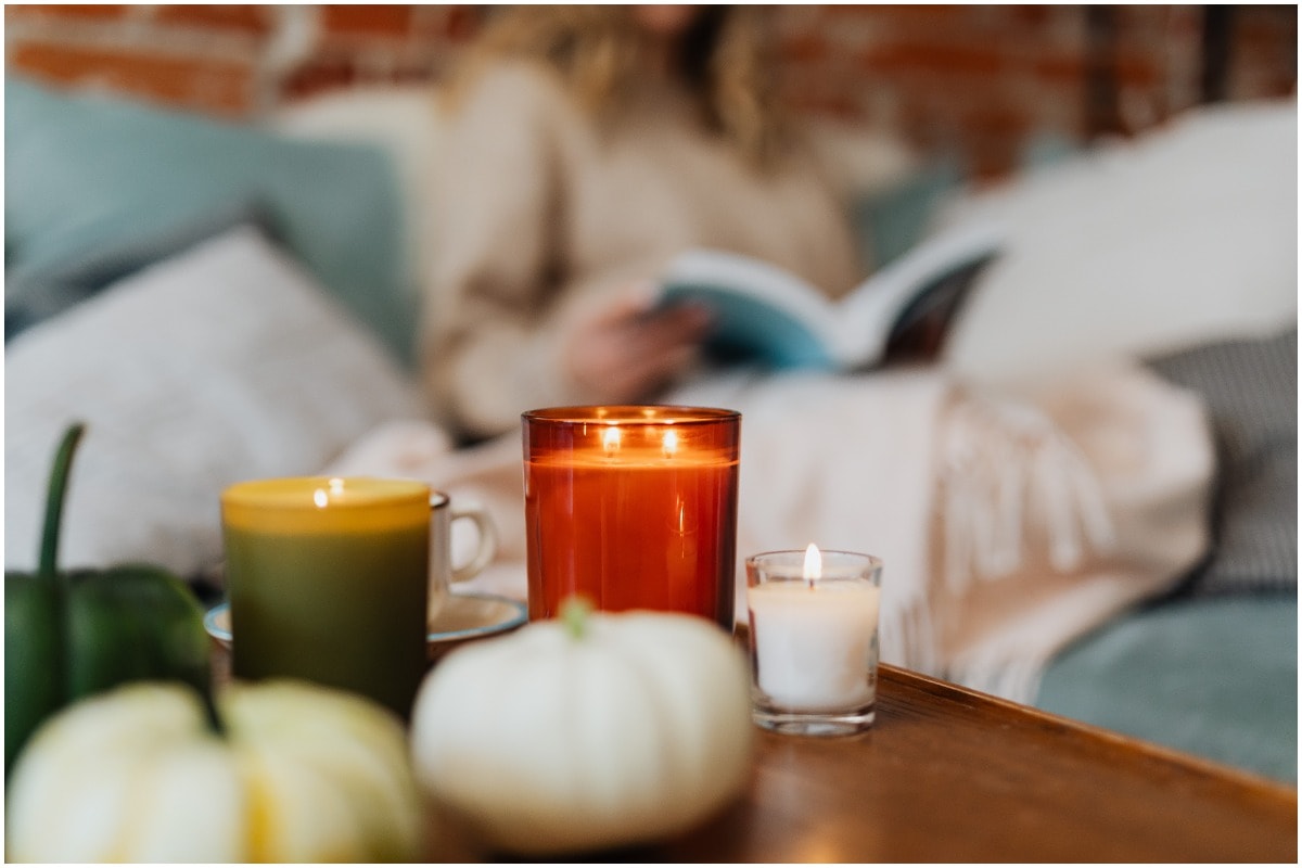 Candles on a table