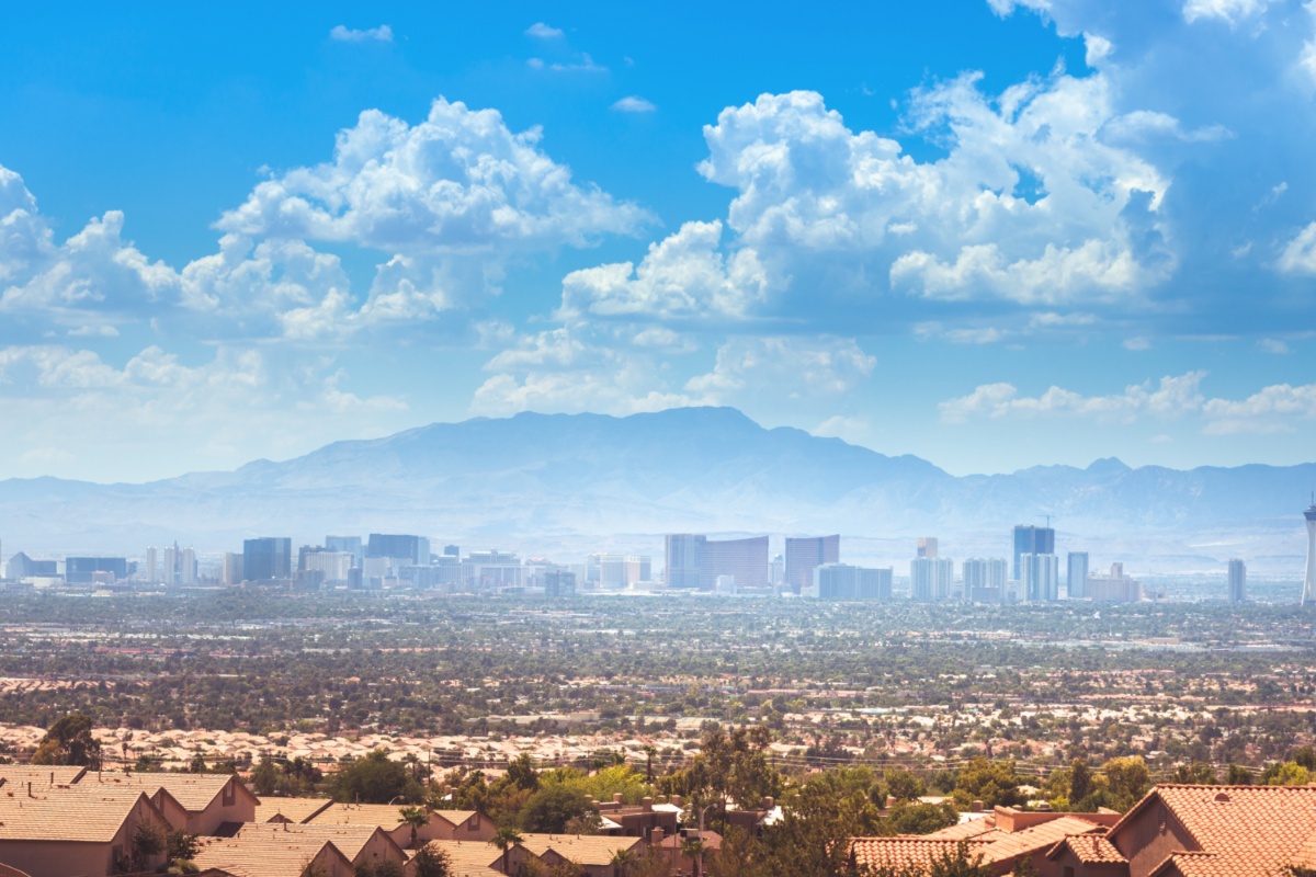 houses with the Las Vegas Strip in the background