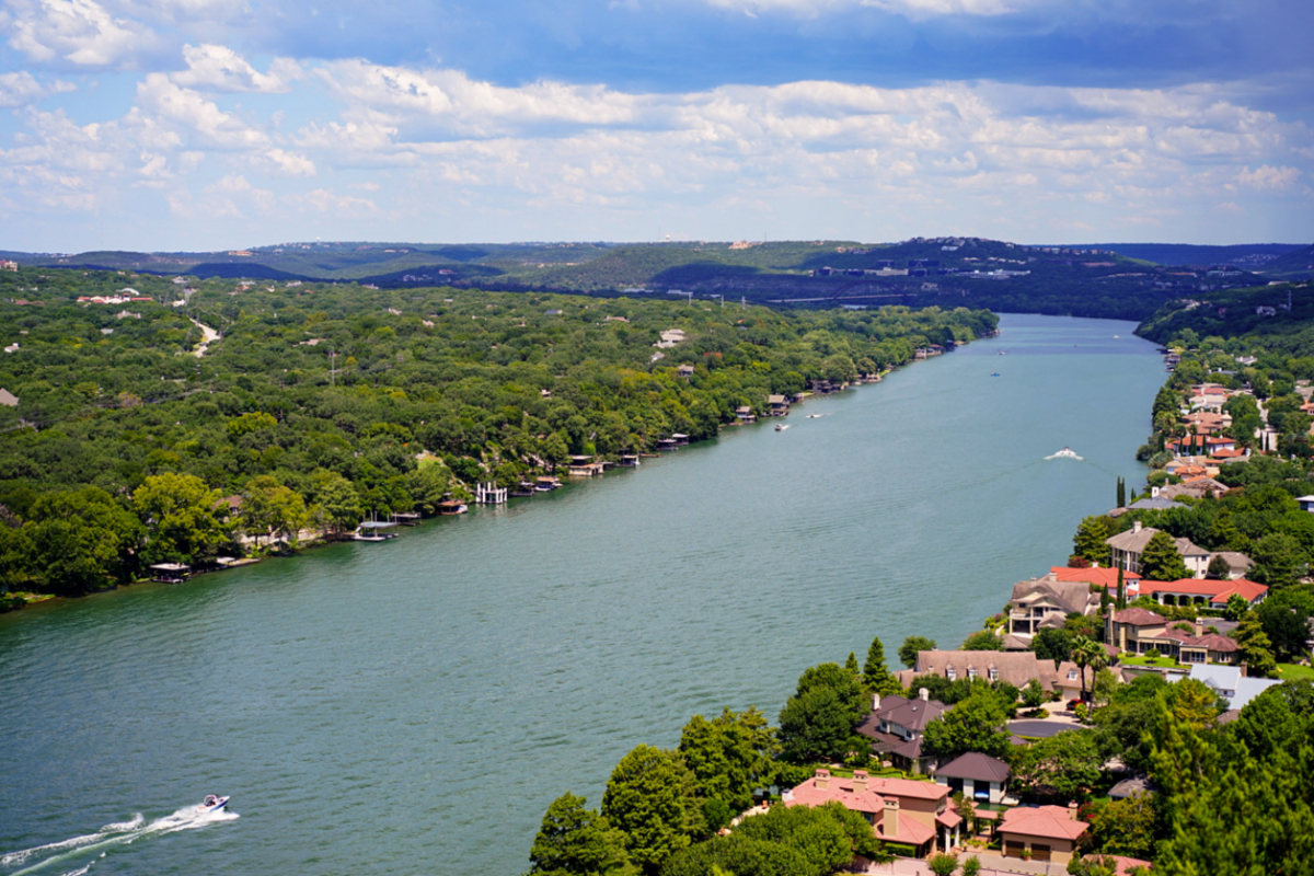 view of a river from Mount Bonnel