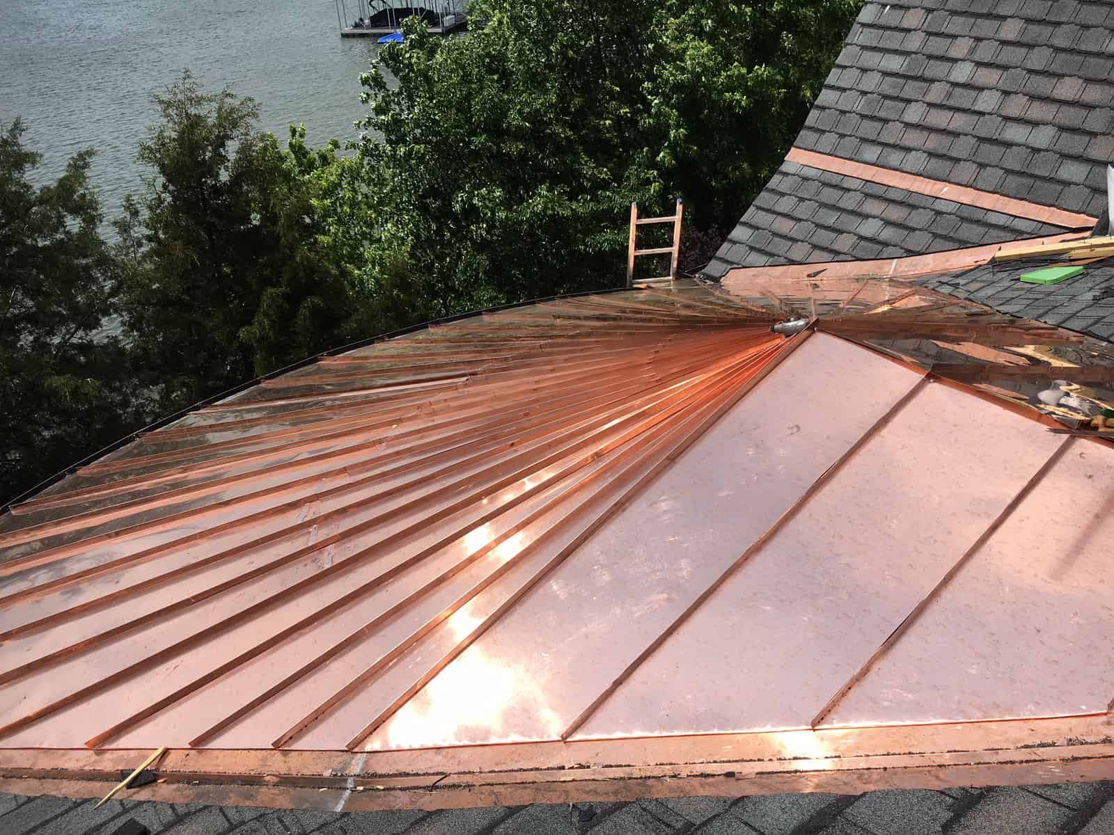 copper accent roofing materials - from MidSouth Construction