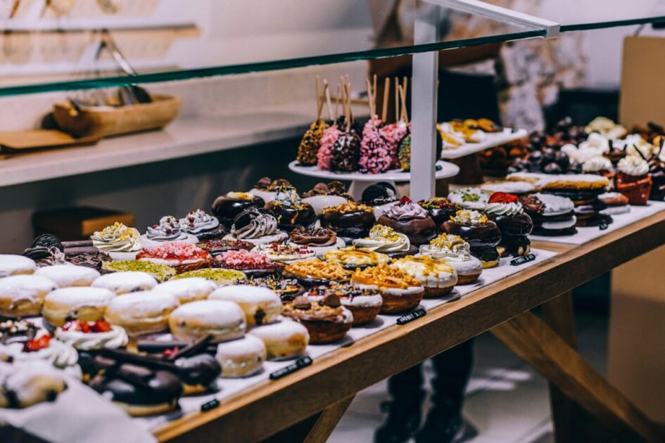 Table with an assortment of desserts