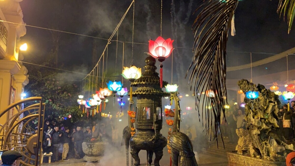 A photo of Duc Vien Temple at Lunar New Year.