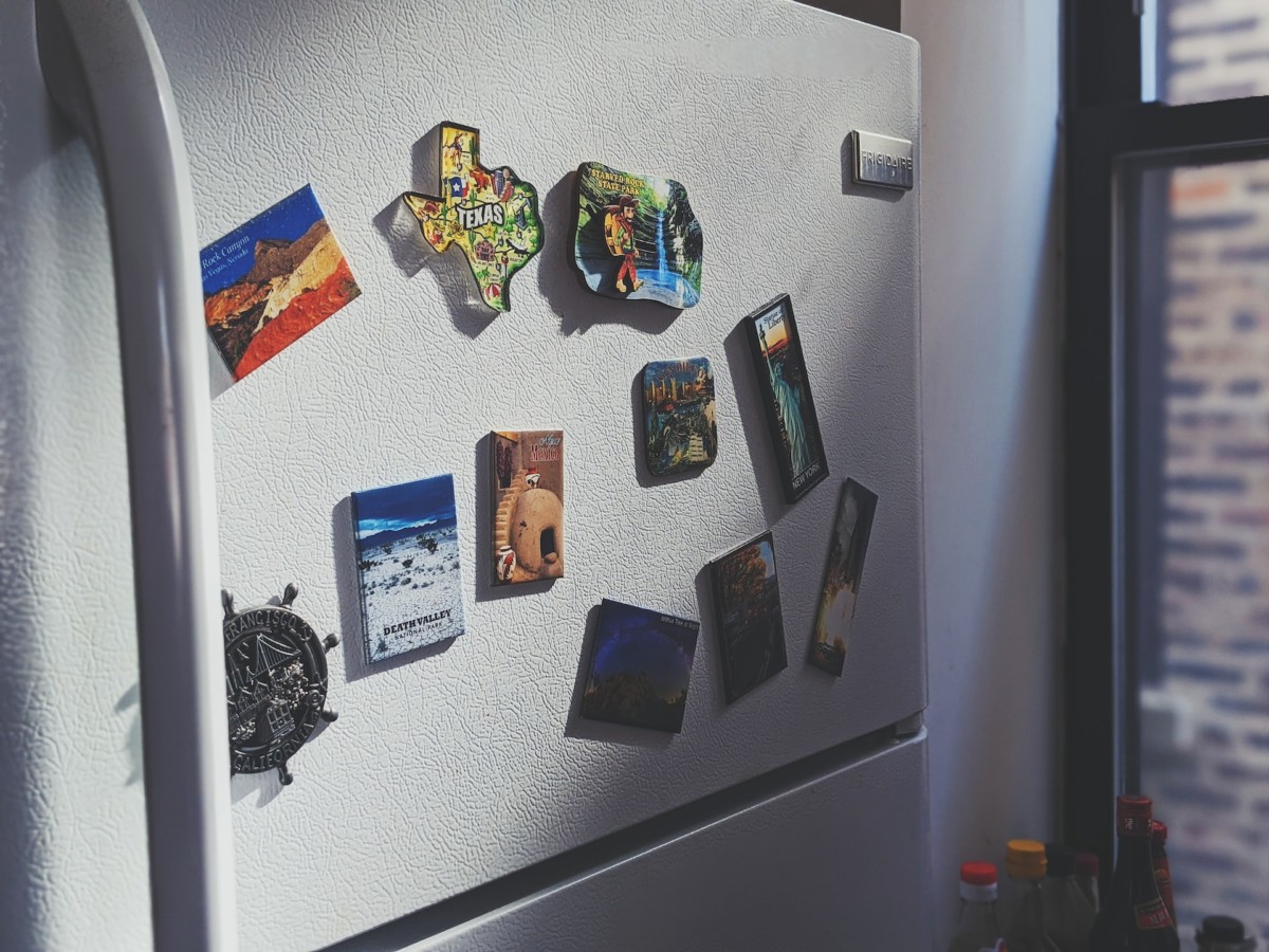 Fridge with magnets
