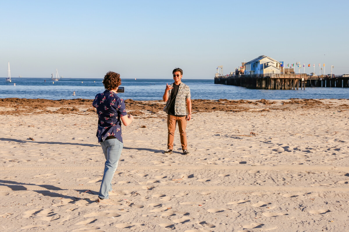 Two men traveling in Santa Barbara