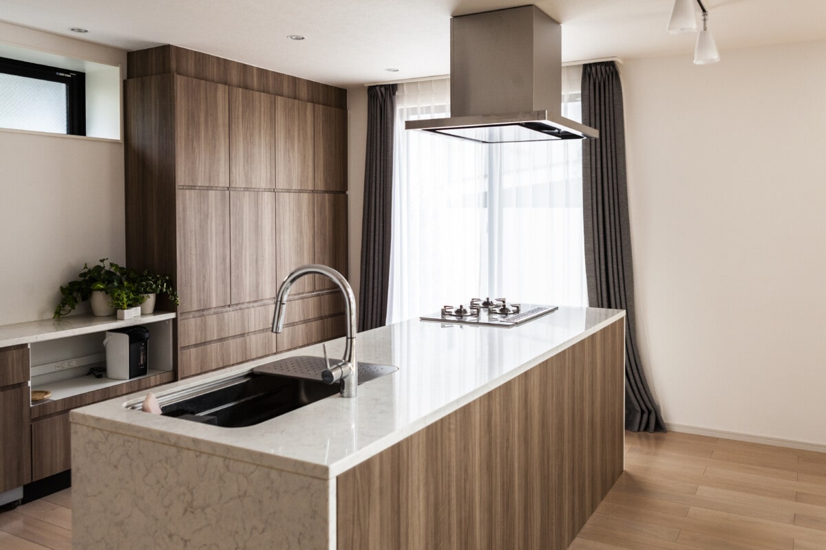 Simple kitchen in a modern family home