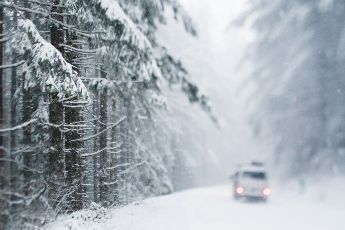 snowy road