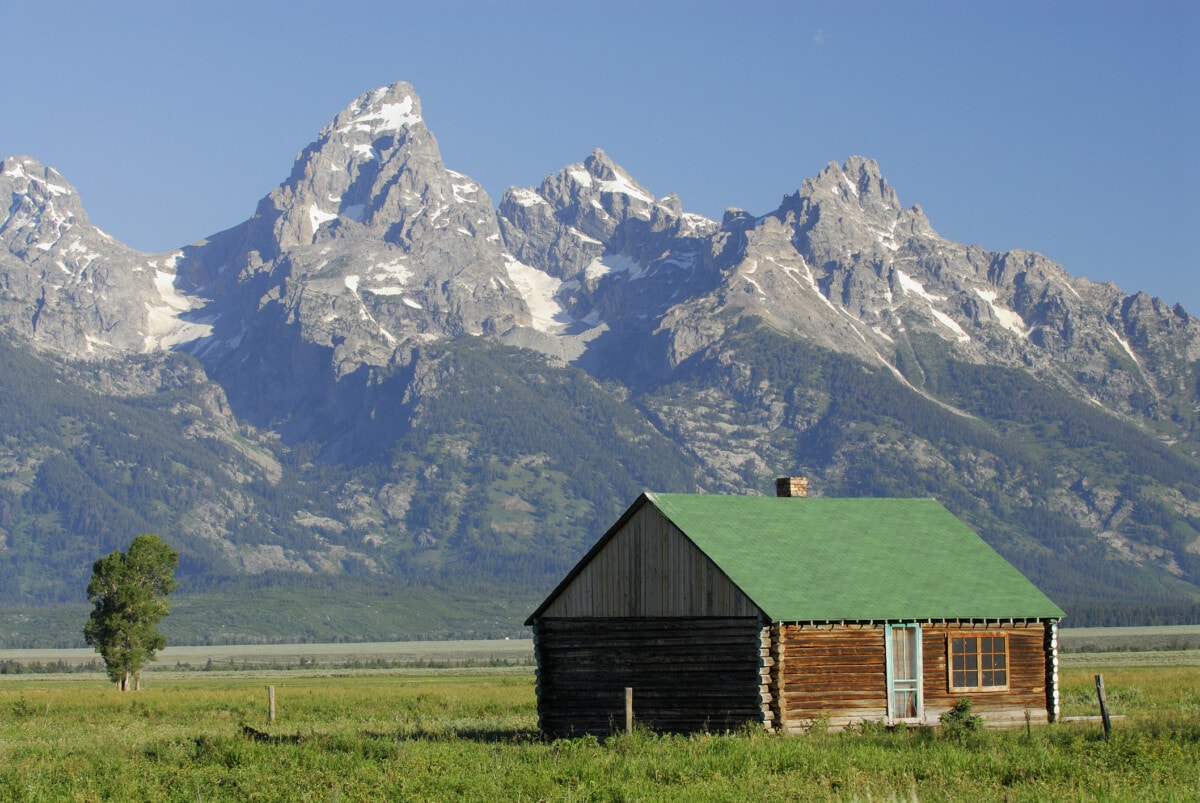 Green Roof House and Teton Range wyoming _ getty