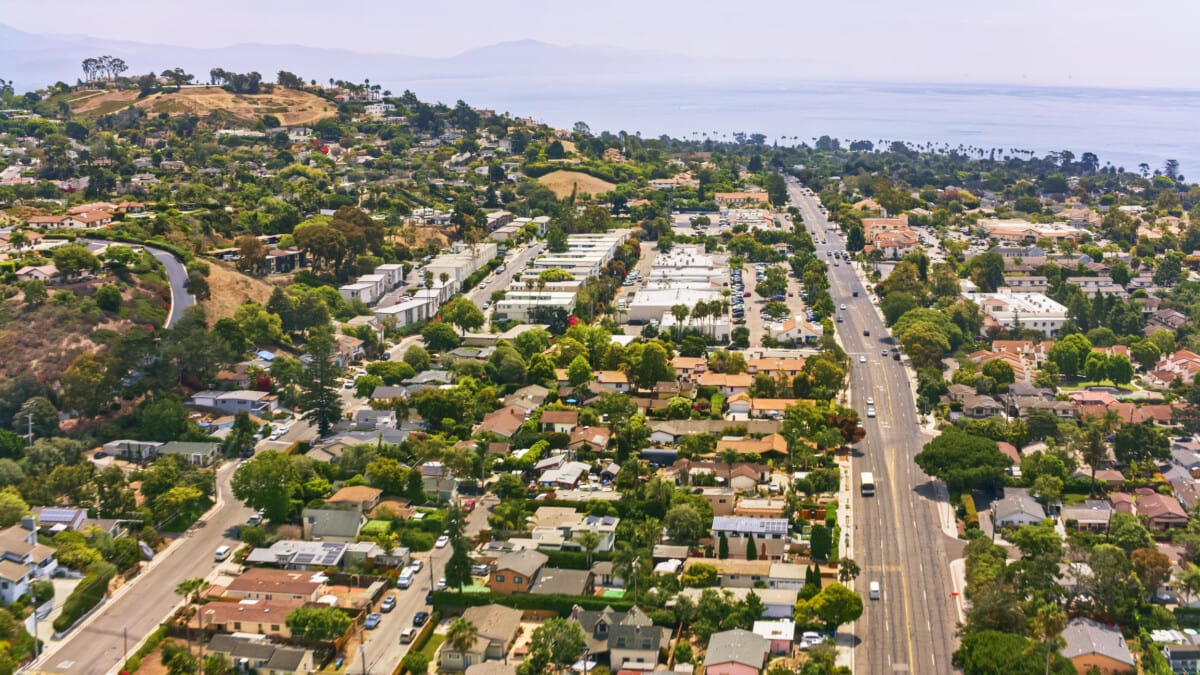 aerial view of california homes _ getty