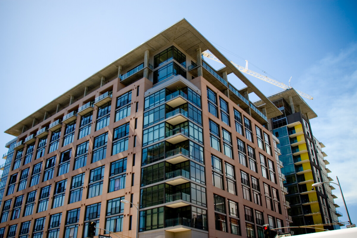 Tall apartment building