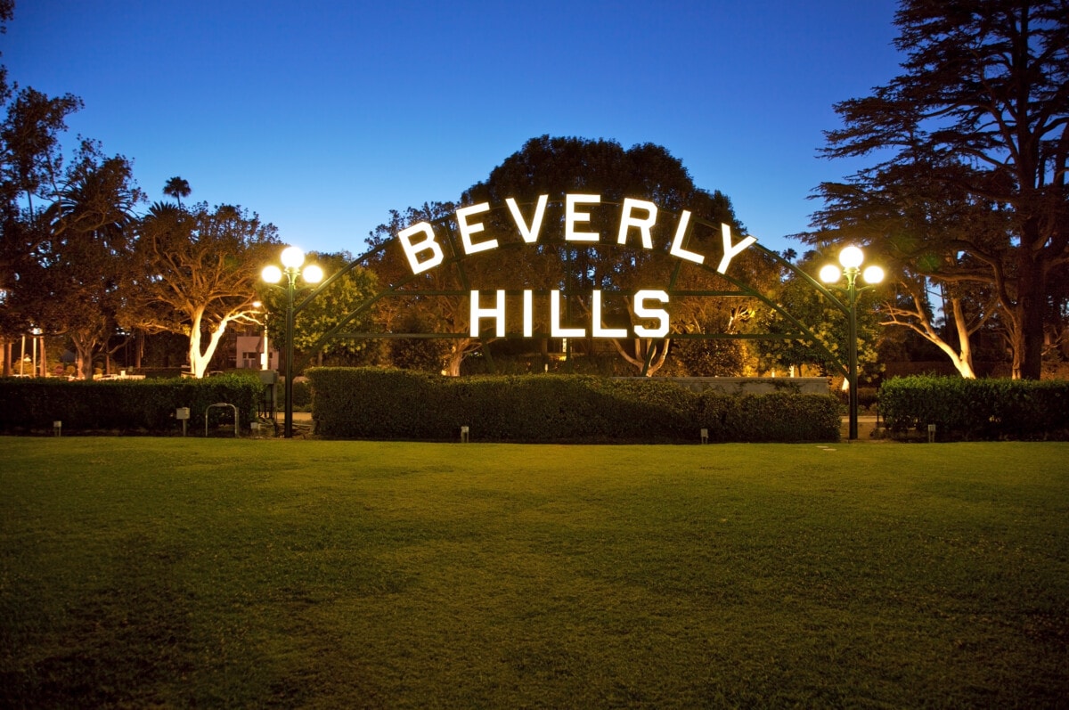 Beverly Hills sign in California