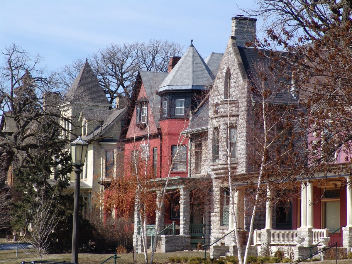 "Colorful homes on Summit Avenue, Saint Paul, MN. Please CLICK on Lightbox Button Below to see more images of HOMES OLD AND NEW"