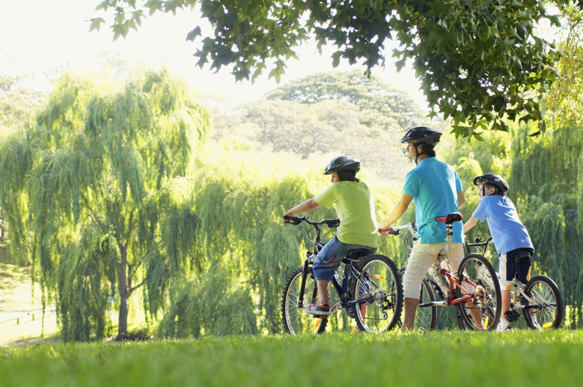 people biking in Centennial Park