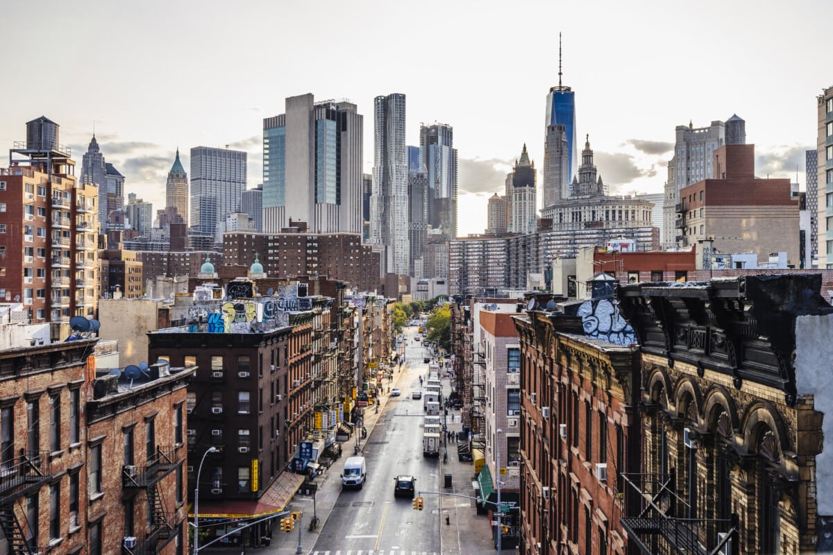 Lower Manhattan cityscape - Chinatown