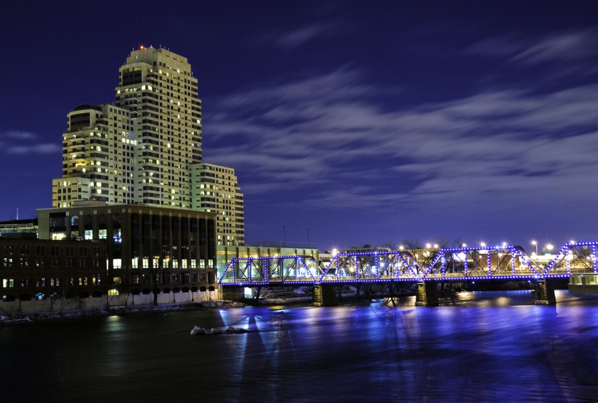 Grand Rapids at night