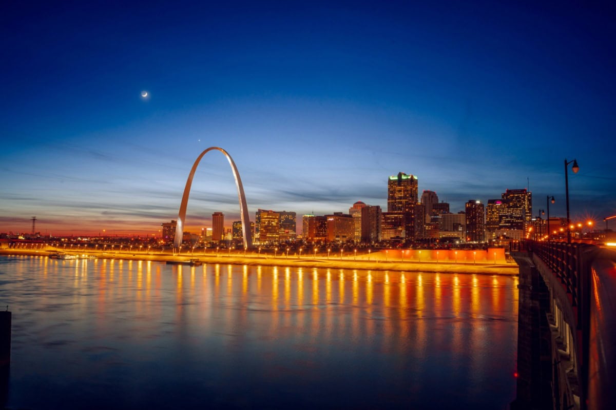 Nightview of St Louis City