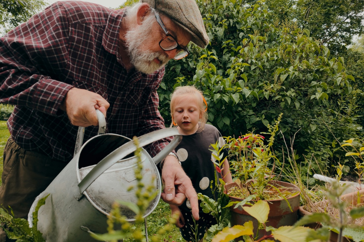 Gardening with grandpa