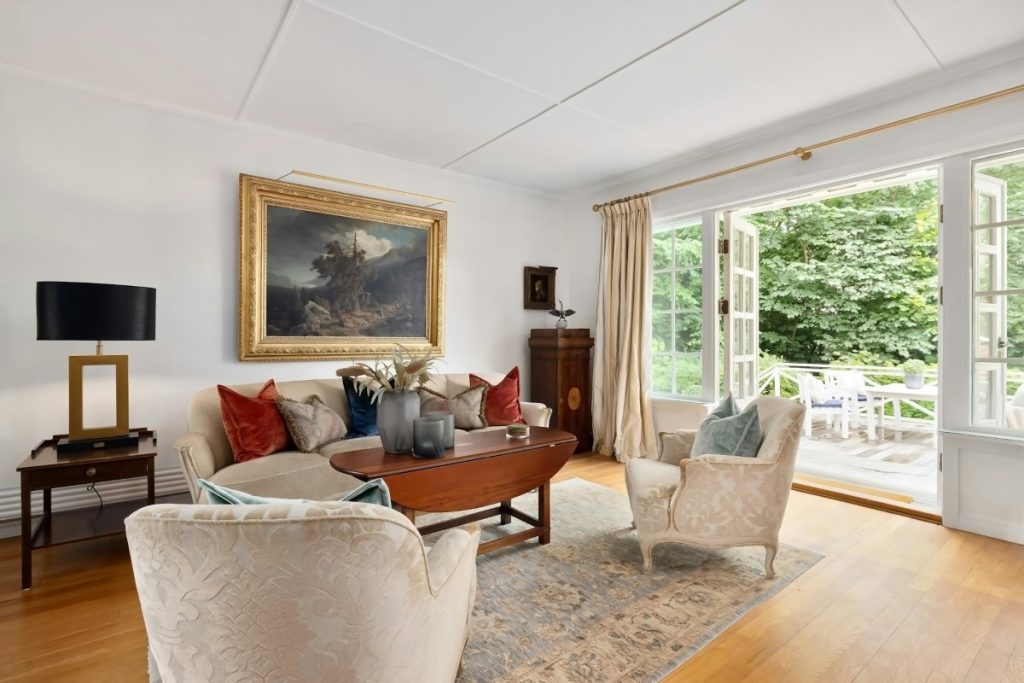 Table lamps offer variety and layered light to this living room
