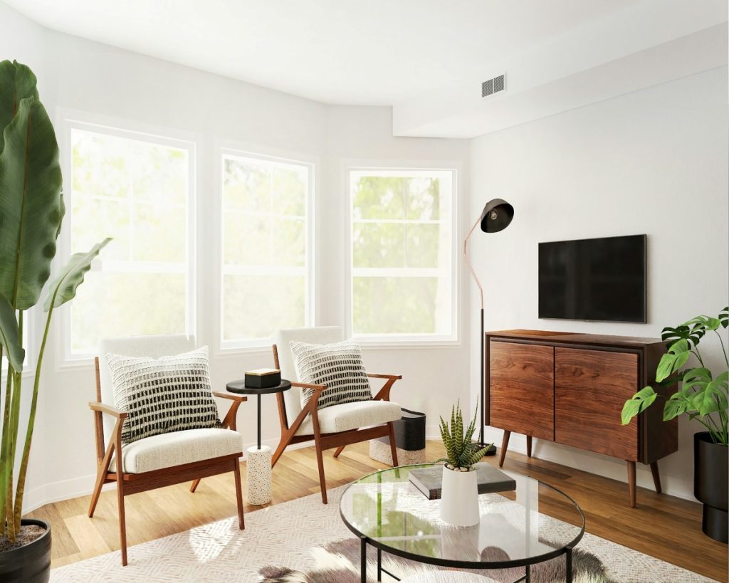 Floor lamps are a great way to add light when there's no overhead lighting
