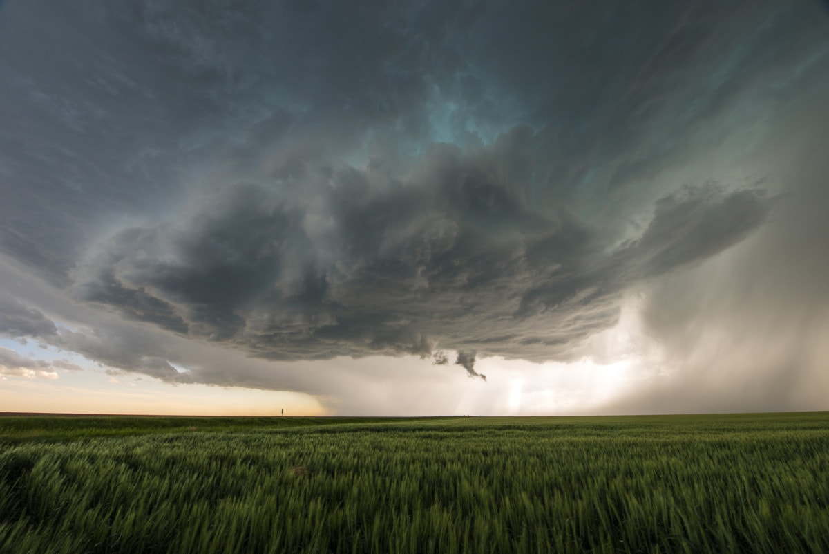 Supercell Thunderstorm on the Great Plains, Tornado Alley, USA