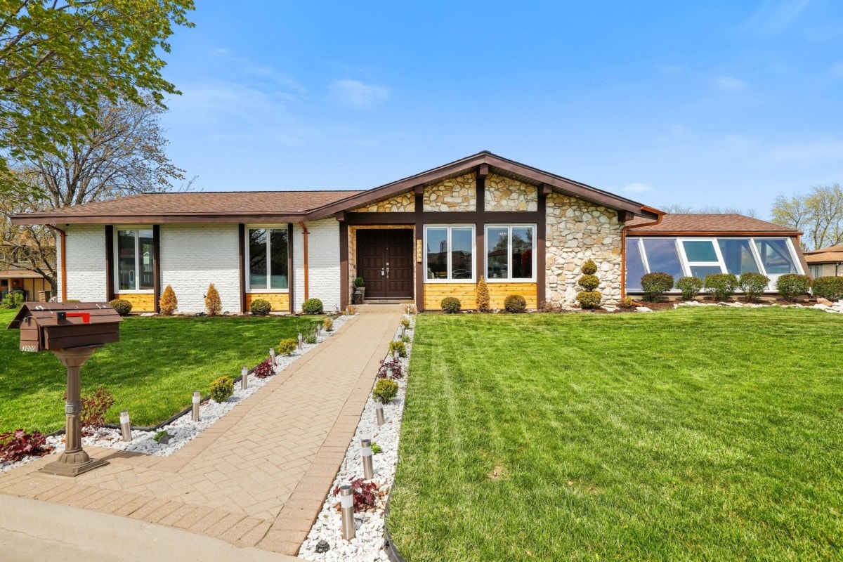 Neutral colored ranch-style home is one of the most popular styles in the U.S.