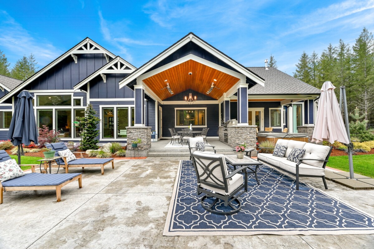 A backyard patio