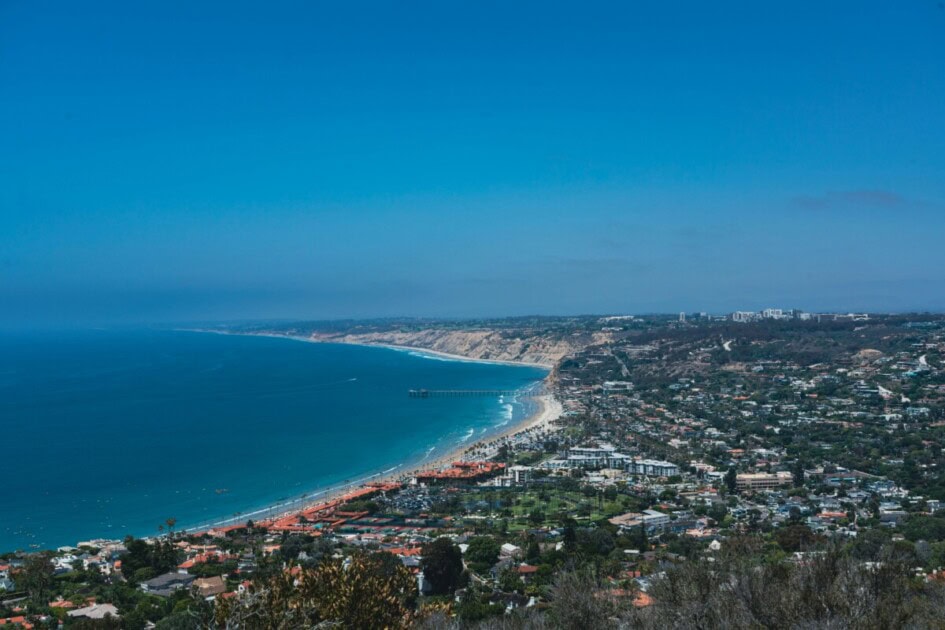 View of the city of San Diego coast