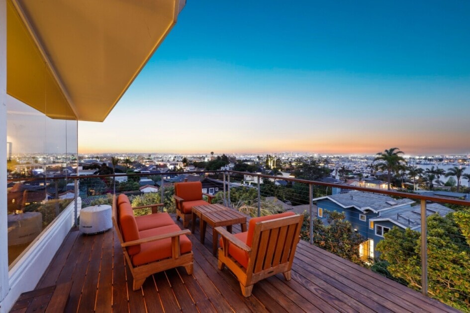 Deck overlooking San Diego