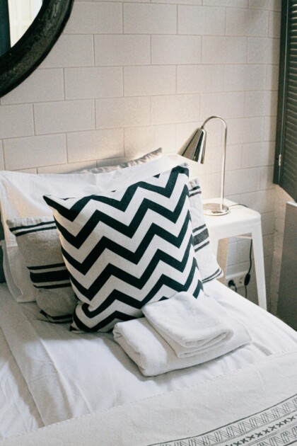 Towels on the bed