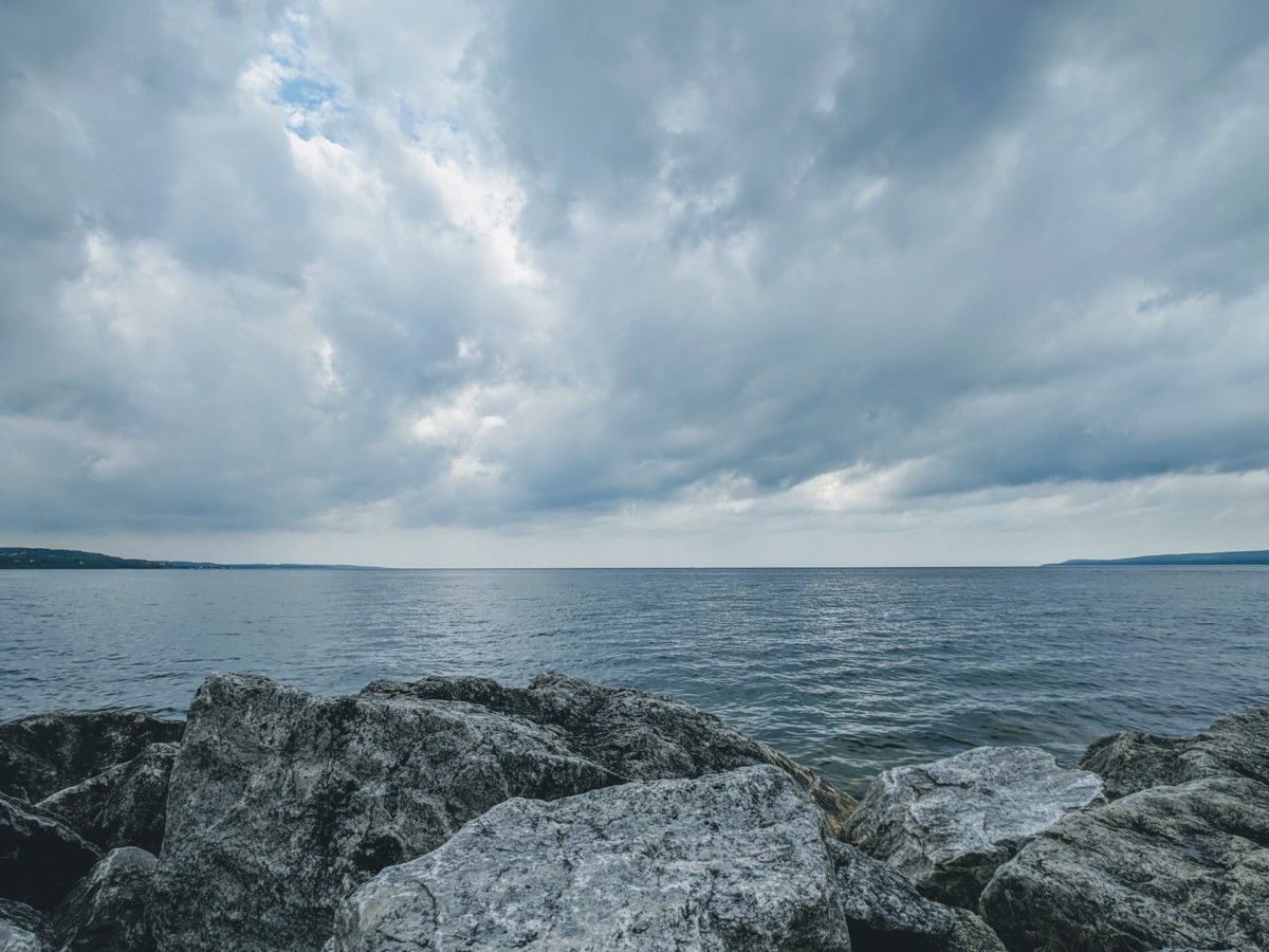 Dark and gloomy day in Michigan