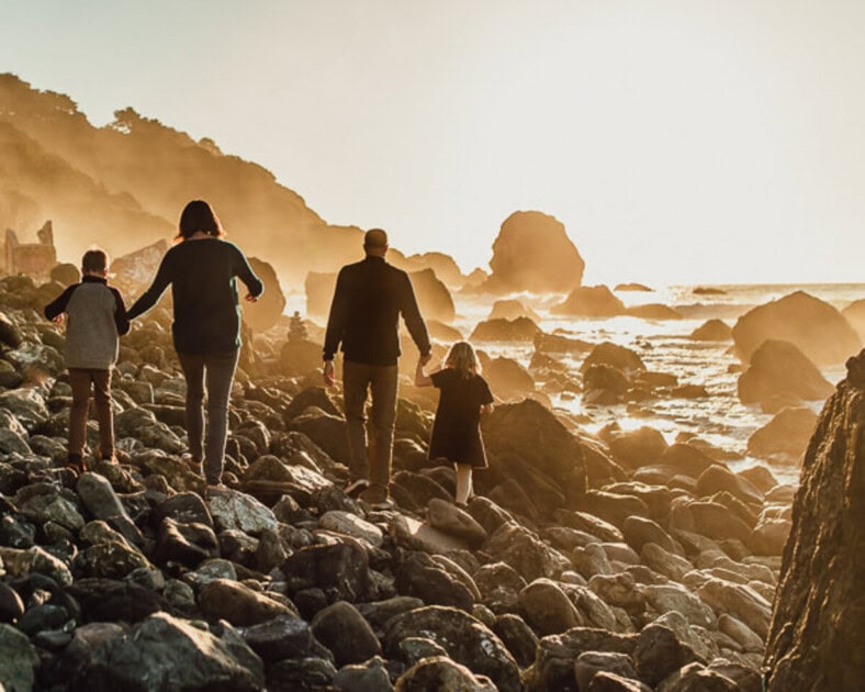 A beach on the Land's End trail in San Francisco