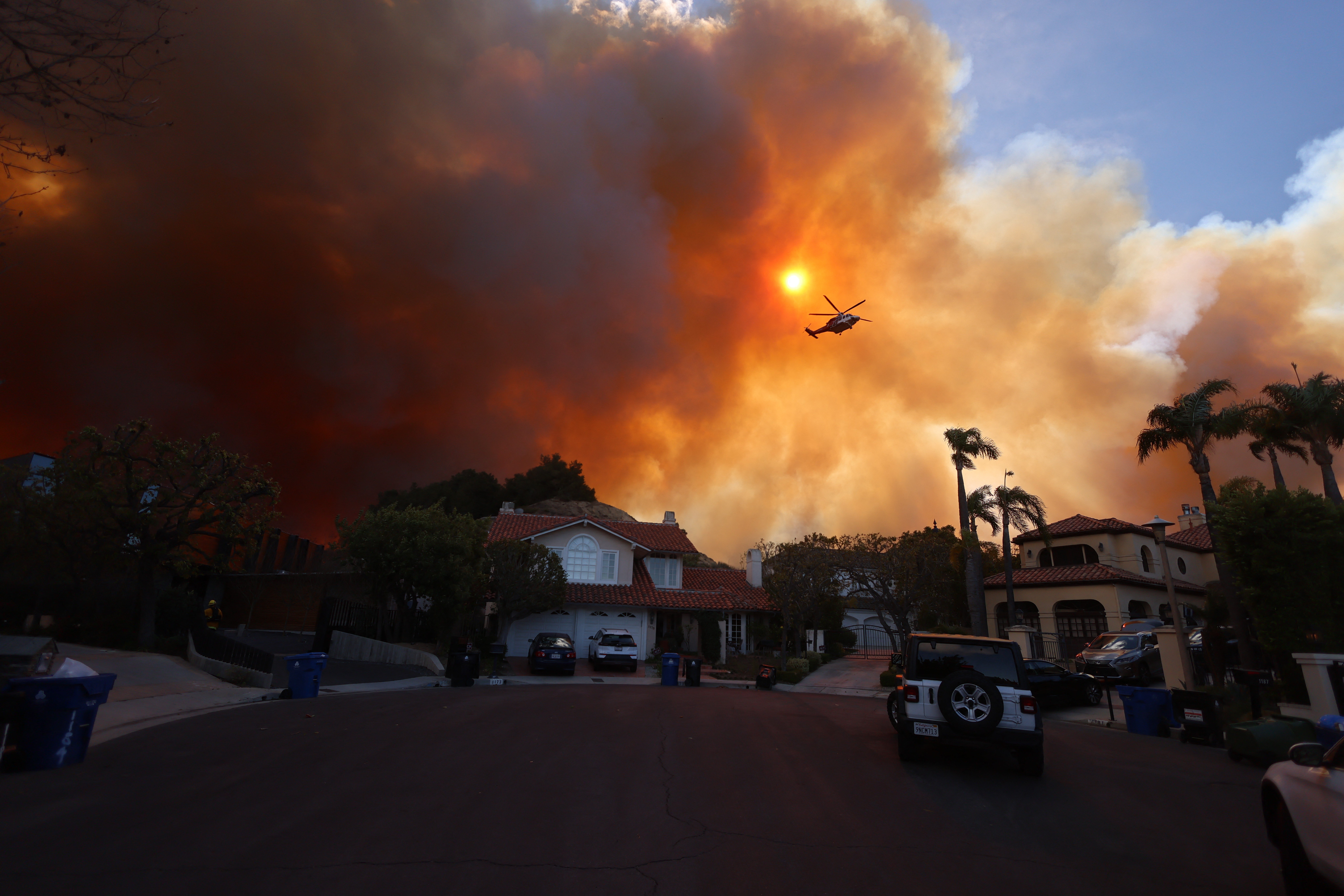 Neighborhood during the palisades fire