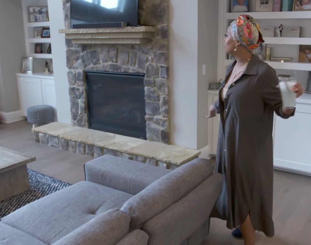 Eva Marcille Sued by Homeowners Association Over $22k in Fines Eva Marcille shows off great room of Georgia home.