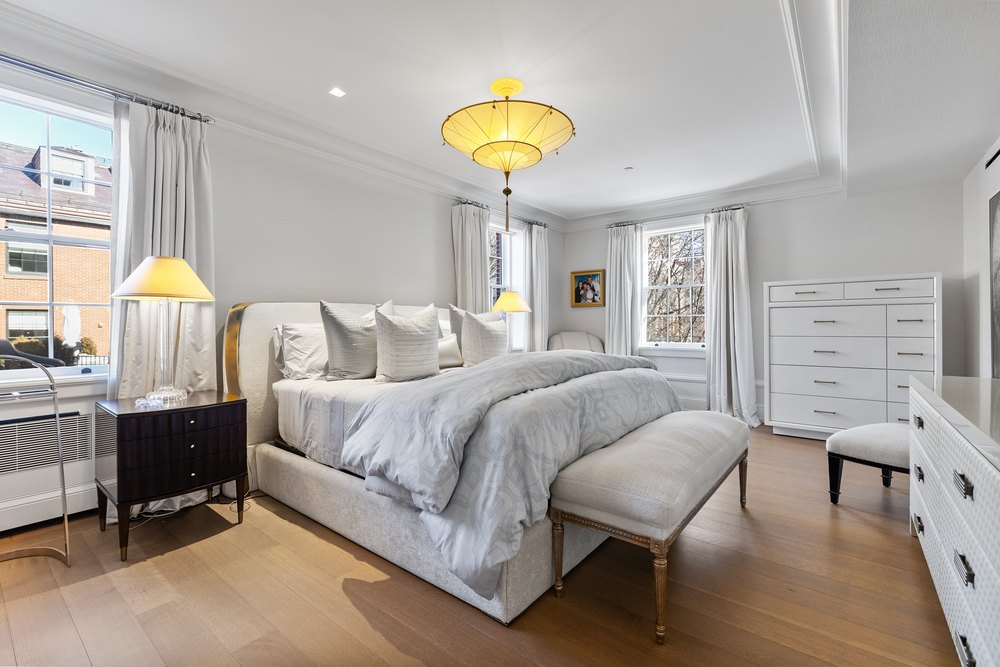 A bedroom in an 1800s home in Beacon Hill