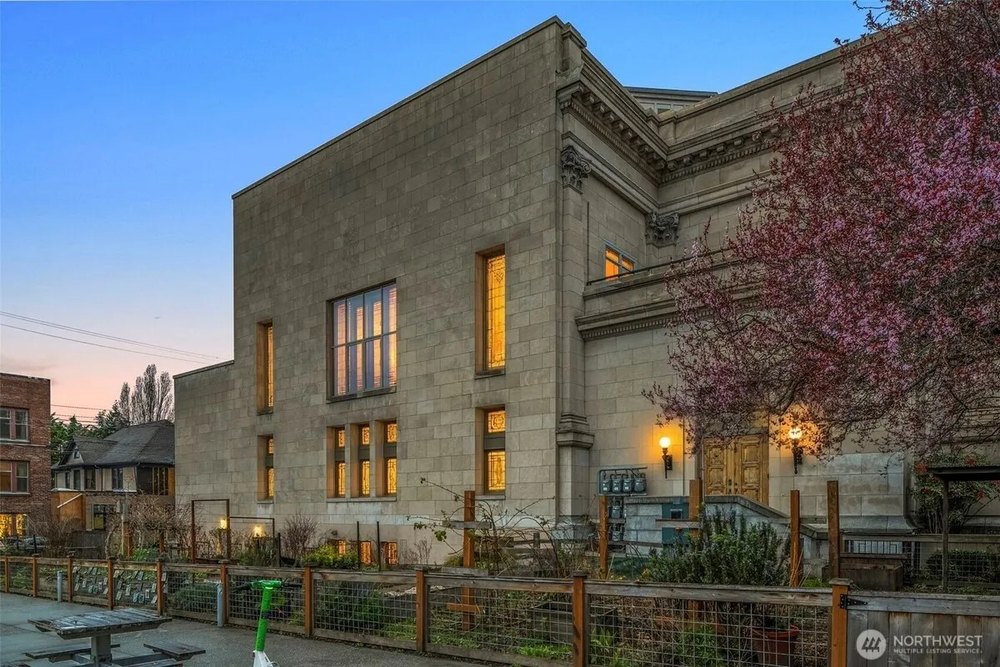 Townhome in converted Seattle, WA church listed for $2.42 million. 