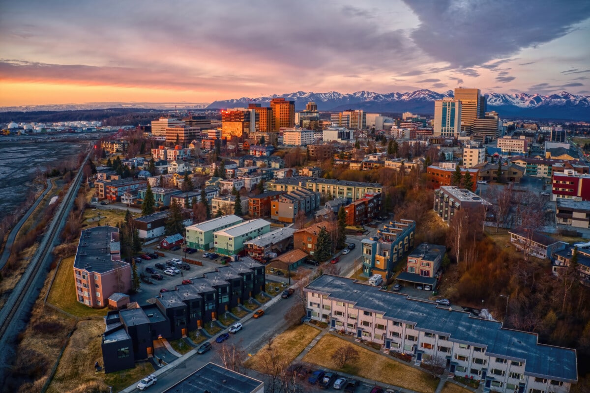 aerial view of downtown anchorage alaska_Shutterstock