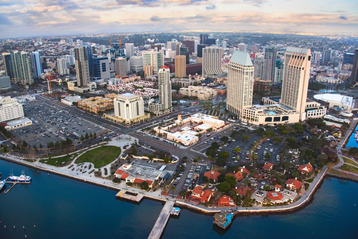 aerial view of san diego, california