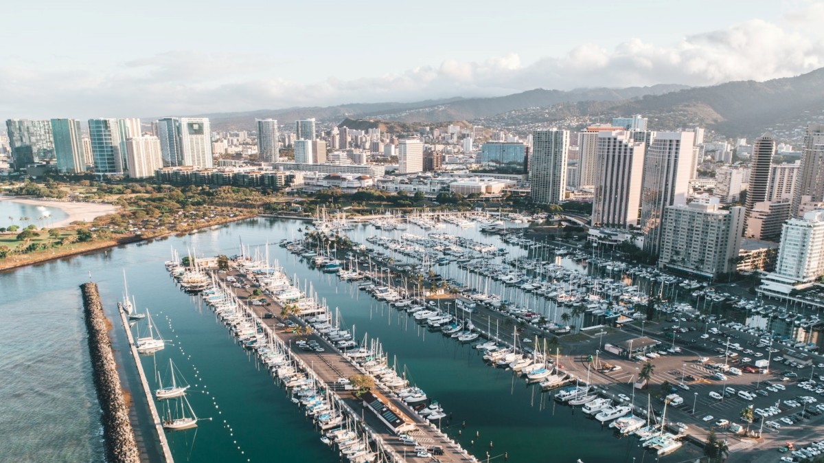 ala wai boat harbor in honolulu hawaii