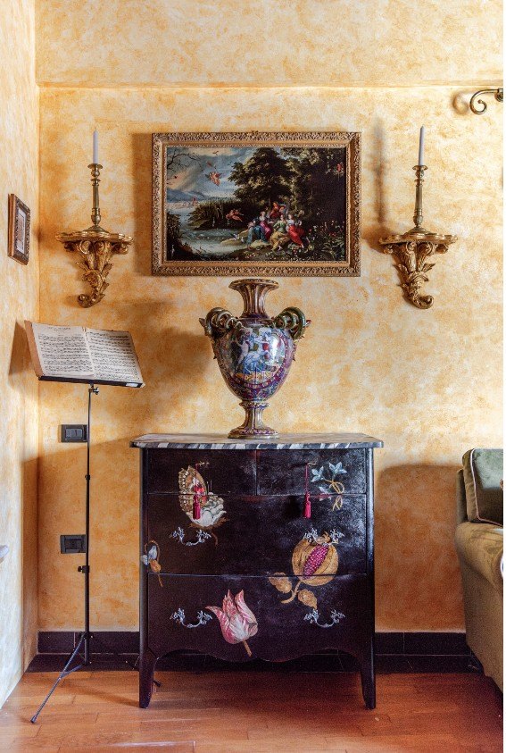 A cabinet in Gabrovsky's Venice apartment