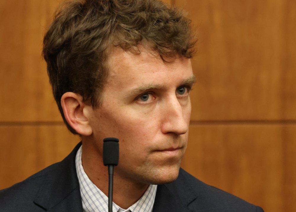 Plymouth, MA - July 29: Patrick Clancy on the stand. The Lindsay Clancy murder trial is held at Plymouth Superior Court in Plymouth on July 29, 2026. (Photo by David L. Ryan/The Boston Globe via Getty Images)