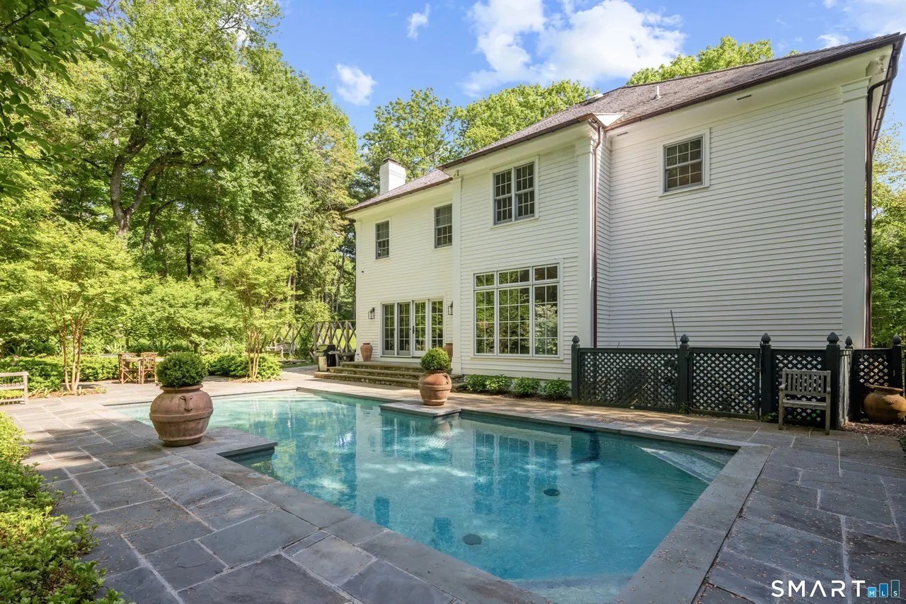 The pool at Paige Lorenze Connecticut home