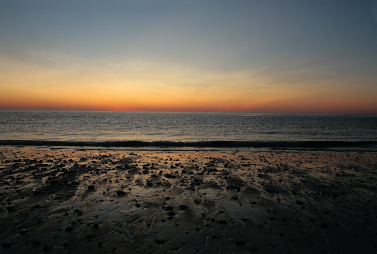 beach in Massachusetts during sunset