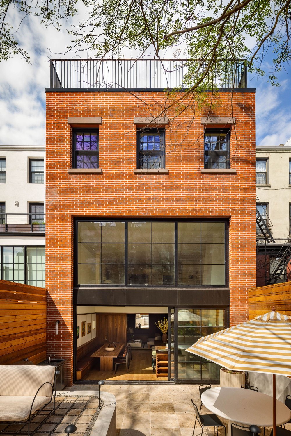 Exterior of ECKSTROM townhouse in Brooklyn, NY, on sale for $14,250,000