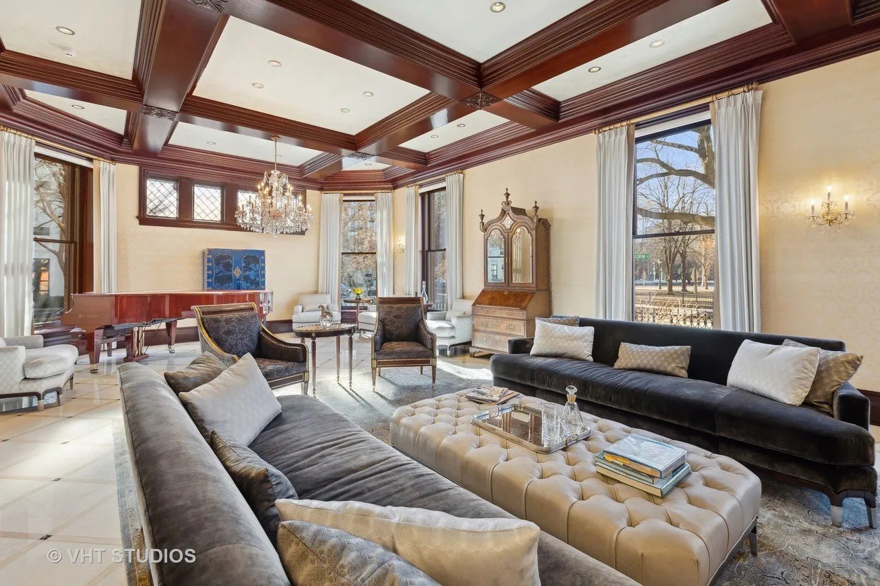 The substantial great room may have been used as a ball room in times past.